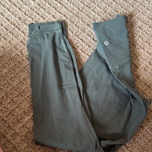 lululemon athletica align green ribbed leggings